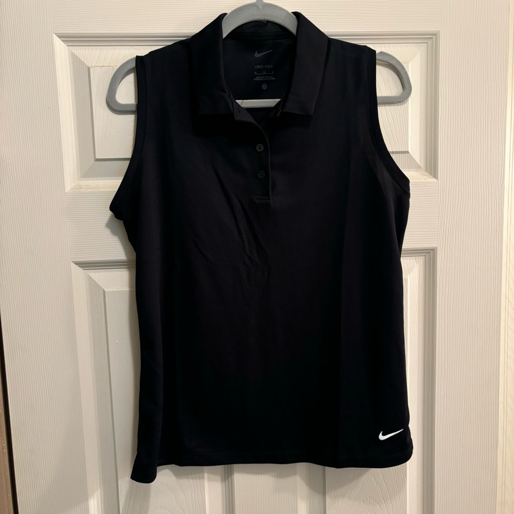 Nike Dri-FIT Black Sleeveless Women’s Polo